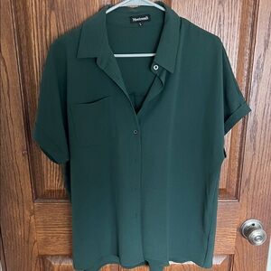 Mechant Deep Green Button Down Shirt